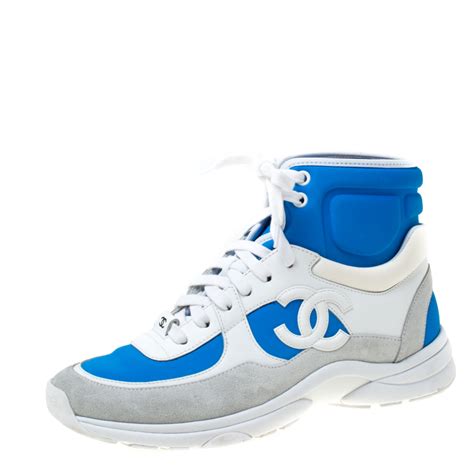 chanel leather sneaker|Chanel sneakers high top.